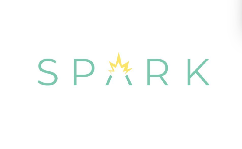 The word "SPARK" with the A resembling a spark