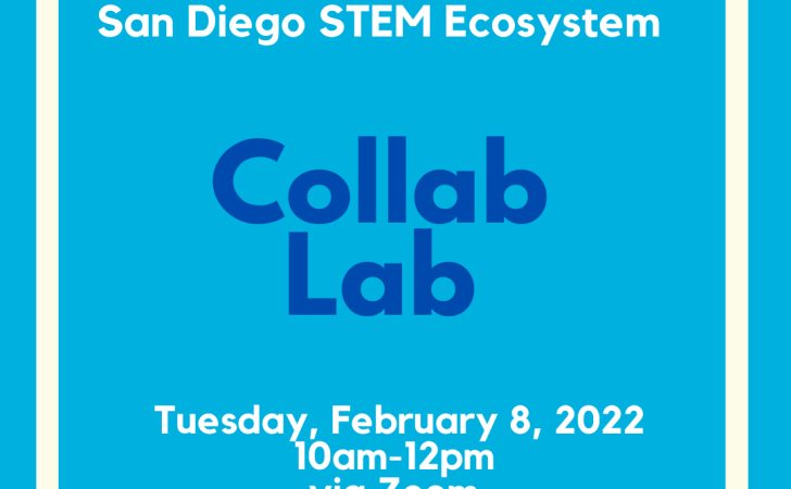 Collab Lab February 8, 2022 announcement. Registration on eventbrite