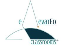 elevatEd Classroom logo: half-circle shape with triangle pointing up